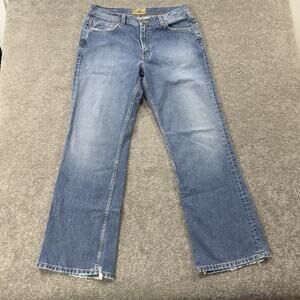 BKE Tyler Men Bootcut Jeans Blue Denim Relaxed Fit Distressed 33R Y2K *Read*